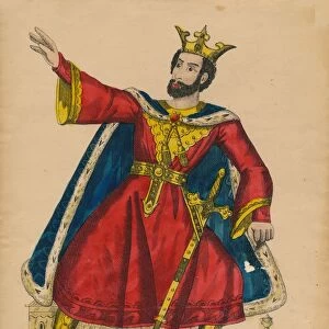 Mr. G. Bennett as King in Hamlet, c1849. Creator: Unknown
