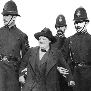 Mrs Flora Drummond, arrested in Hyde Park, London, 1914, (1935)