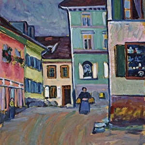 Murnau. Johannisstrasse, 1908. Artist: Kandinsky, Wassily Vasilyevich (1866-1944)