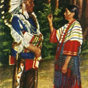 Native American couple, c1928. Creator: Unknown