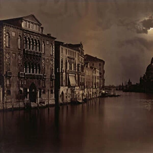 [Night View of the Grand Canal, Venice], ca. 1875. Creator: Carlo Naya