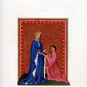 Occleve presenting his book to Henry V, c1410, (1843). Artist: Henry Shaw