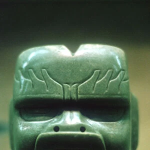 Olmec carved jade head, Pre-Columbian, Central America, 1150-800 BC