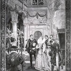 Opening of the Royal Exchange, 1571, (1887). Artist: Windsor Tapestry