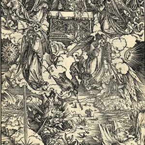 The opening of the seventh seal and the eagle crying Woe. From Apocalypsis cum Figuris, 1498