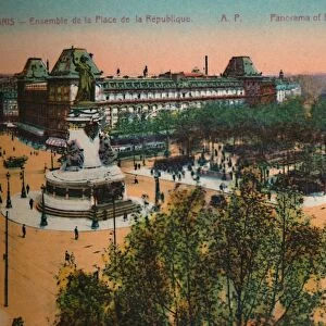 Panorama of the Place de la Republique, Paris, c1920