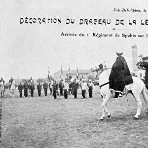 Parading of the flag of the French Foreign Legion, Sidi Bel Abbes, Algeria, 28 April 1906