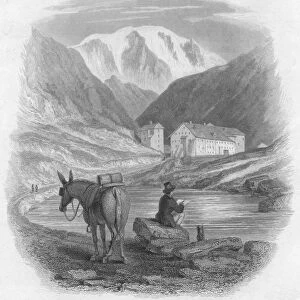 The Pass of the Great Saint Bernard - Hospice of the Great St. Bernard, 1828. Artist: Edward Francis Finden