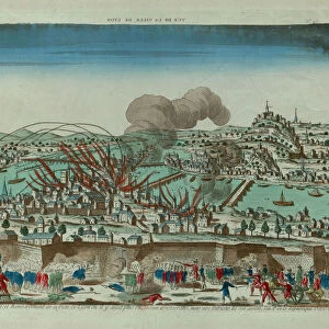 Perspective view of the Siege and Bombardment of the City of Lyon in October 1793, c