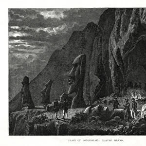 Plain of Ronororaka, Easter Island, 1877
