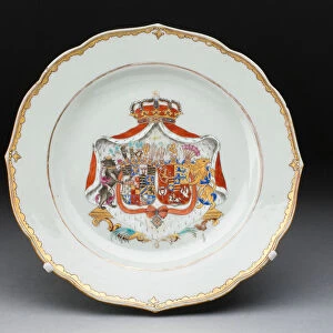 Plate, Jingdezhen, c. 1750. Creator: Jingdezhen Porcelain