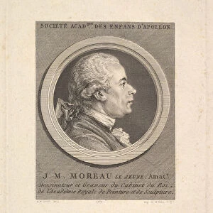 Portrait of Jean-Michel Moreau, 1787. Creator: Augustin de Saint-Aubin
