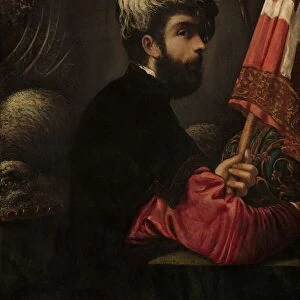 Portrait of a Man as Saint George, c. 1620s. Creator: Giuseppe Caletti
