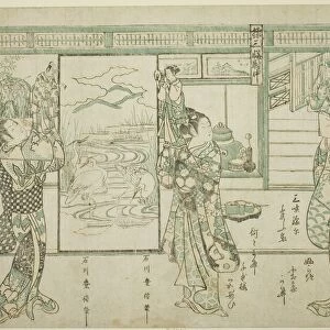 Puppeteers - A Set of Three (Ayatsuri sanpukutsui), c. 1752. Creator: Ishikawa Toyonobu