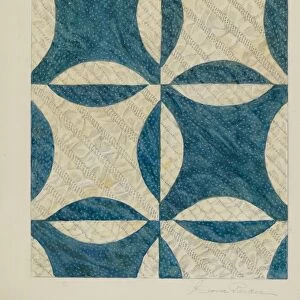 Quilted and Pieced Coverlet, c. 1938. Creator: Cora Parker