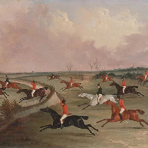 The Quorn Hunt in Full Cry: Second Horses, ca. 1835. Creator: John Dalby