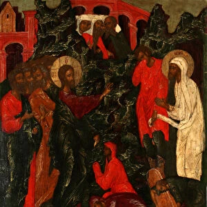 The Raising of Lazarus, 1660s. Artist: Russian icon