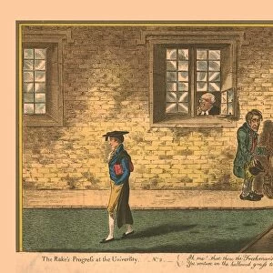 The Rakes Progress at the University - No. 2, 1806. Creator: James Gillray