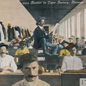 Reader in Cigar Factory, Havana, Cuba, c1910s