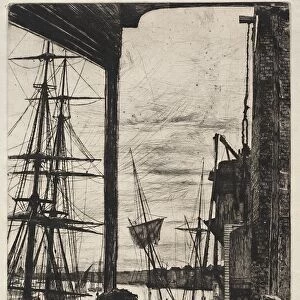 Rotherhite, 1860. Creator: James McNeill Whistler (American, 1834-1903)