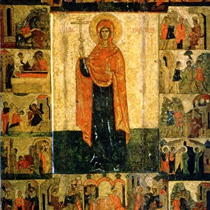 Saint Paraskeva Pyatnitsa with Scenes from Her Life, 15th century