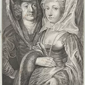 Saint Pepin I and his daughter, Saint Begga, ca. 1650-1700. Creator: Anon