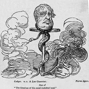 Satirical cartoon of the Prince Regent, c1820. Creator: Unknown