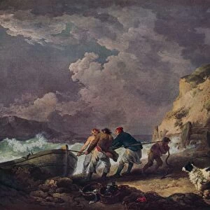 Seashore: Fishermen Hauling in a Boat, 1791. Artist: George Morland