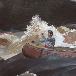 Shooting the Rapids, Saguenay River, 1905-10. Creator: Winslow Homer
