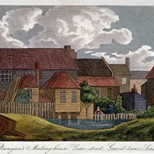 South-east view of John Bunyans meeting house, Southwark, London, c1810