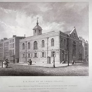 South-east view of St Johns Chapel, Bedford Row, Holborn, London, 1832. Artist