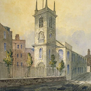 South-west view of the Church of St Olave Jewry, City of London, 1815