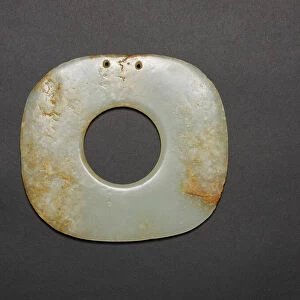 Squarish Disk with Rounded Corners, Neolithic period, Hongshan culture, c. 3000 B. C