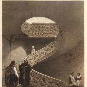 Staircase of the cloister of the Cathedral of Pamplona