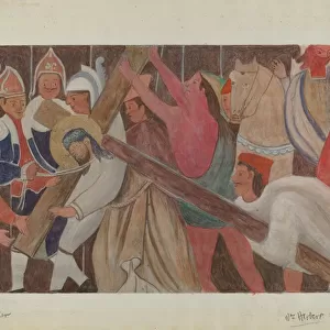 Station of the Cross No. 4: "Jesus Meets His Mother, c. 1936