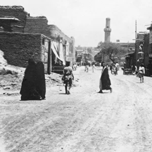 A street in Baghdad, Mesopotamia, WWI, 1918