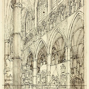 Study for Westminster Abbey, from Microcosm of London, c. 1809