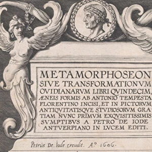 Titlepage to Ovids Metamorphoses, 1606. Creator: Antonio Tempesta