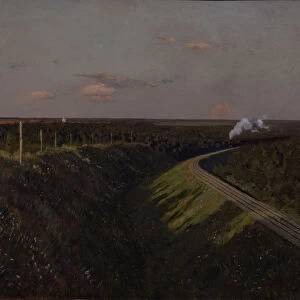 A train on the way, 1890s. Artist: Levitan, Isaak Ilyich (1860-1900)