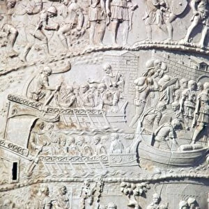Detail of Trajans column, showing resupplying