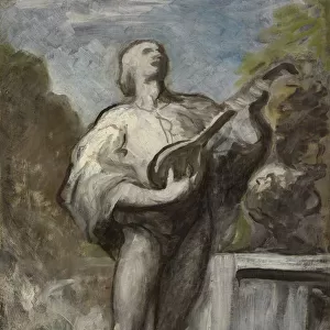 The Troubadour, 1868-1873. Creator: Honore Daumier (French, 1808-1879)