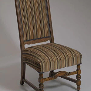 Upholstered side chair from Maes Millinery Shop, 1900-1950. Creator: Unknown