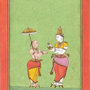 Vamana being blessed by King Bali, ca. 1780s. Creator: Unknown