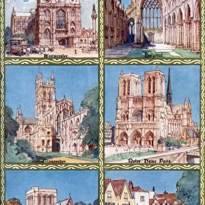 Venues of coronations at various periods before and since Edward the Confessor, 1937. Artist: Henry Charles Brewer