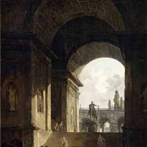View of the Capitol With the Equestrian Statue of Marcus Aurelius, 1774