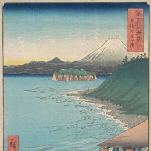 View of Mount Fuji from Seven-ri Beach, Province of Sagami (So... dated 4th month, Horse year 1858. Creator: Ando Hiroshige)