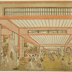 Views of Reception Rooms in Japan - Entertainments on the Day of the Rat in the Mode... c. 1771 / 76. Creator: Utagawa Toyoharu