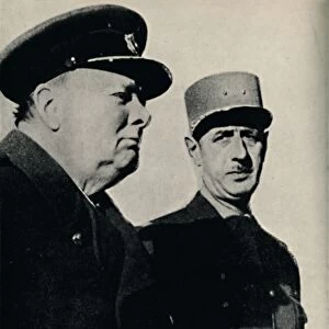Winston Churchill and General De Gaulle, June 1940, (1945). Creator: Unknown