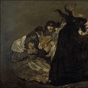Witches Sabbath or The Great He-Goat. Artist: Goya, Francisco, de (1746-1828)