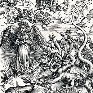 The Woman Clothed with the Sun and the Seven-Headed Dragon, 1498 (1906). Artist: Albrecht Durer
